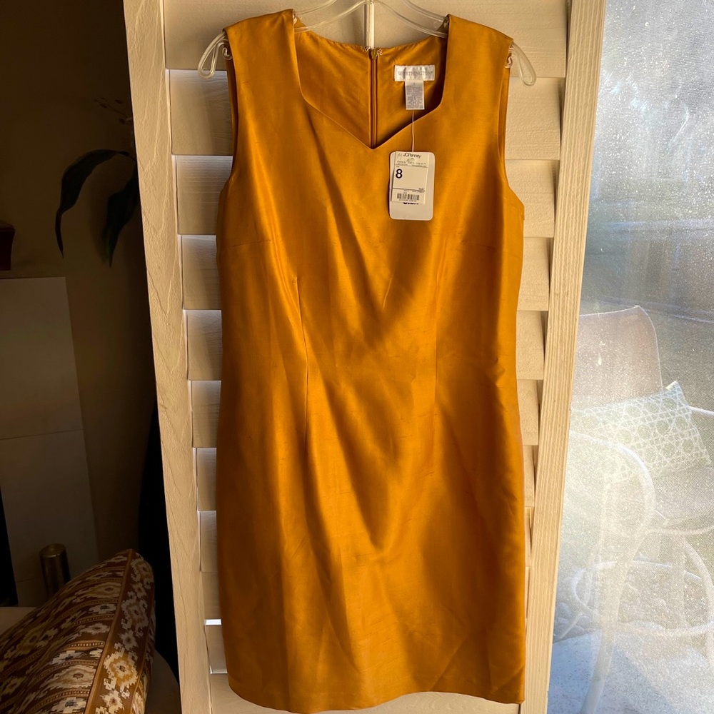 NWT- Gold Silk Dress